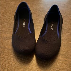 Rothy's Elegant Black and Blue Flats